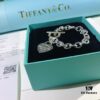 Tiffany Heart-shaped Thick Chain Bracelet with Pin Buckle, High-Definition Engraving Inside and Outside, Authentic Detailing