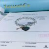 Tiffany Heart-shaped Thick Chain Bracelet with Pin Buckle, High-Definition Engraving Inside and Out, Authentic Detailing