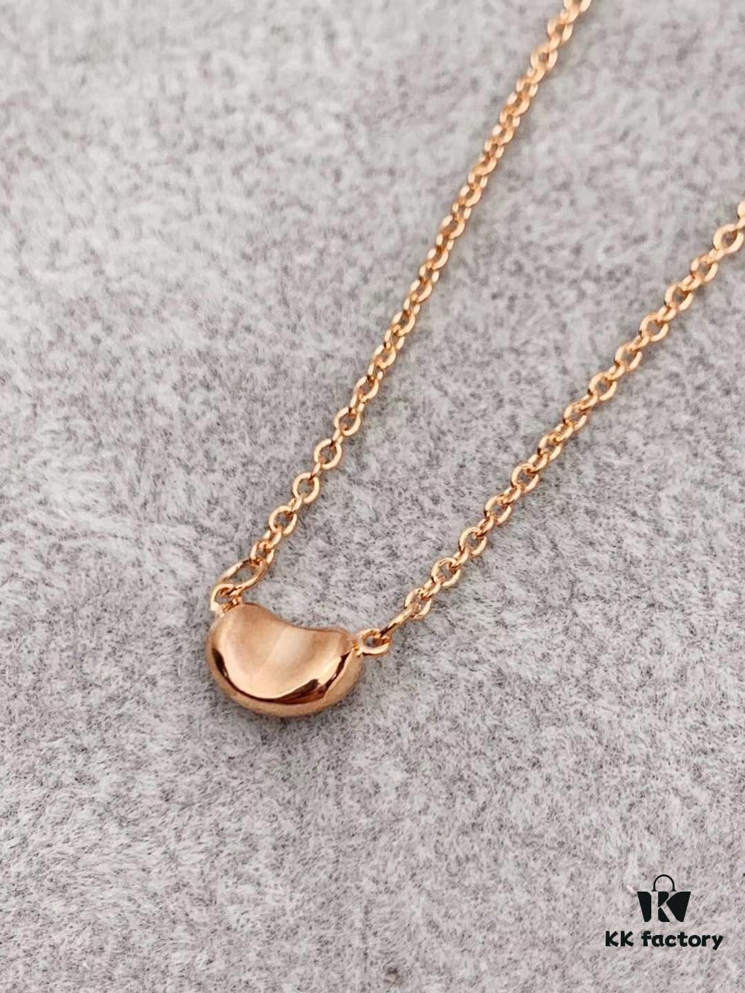 925 Tiffany & Co. Pearl Bracelet, Authentic Sterling Silver 'Love Bean' Design, Double-Sided Wear with Official Logo Stamp