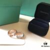 Tiffany & Co. Modern Keys Collection New Single T Smooth Asymmetrical Open Ring