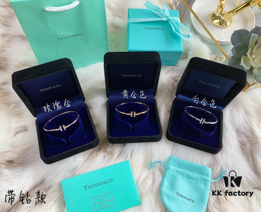 Tiffany & Co. Classic T-Shape Diamond Double-T Bracelet