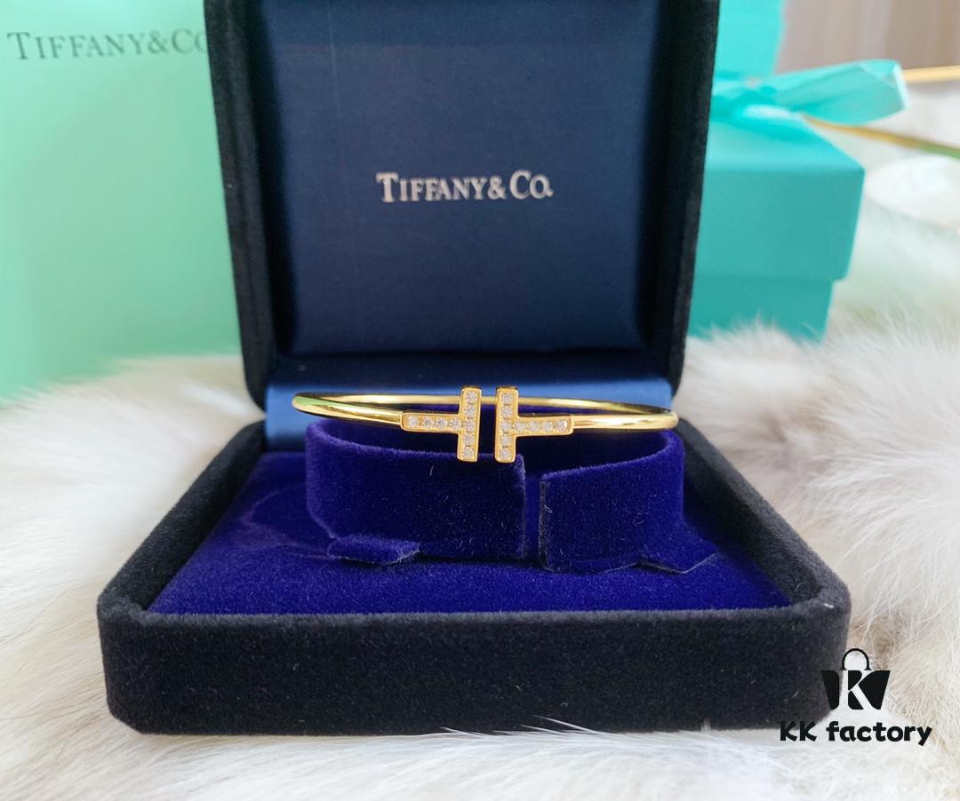 Tiffany & Co. Classic T-Shape Diamond Double-T Bracelet
