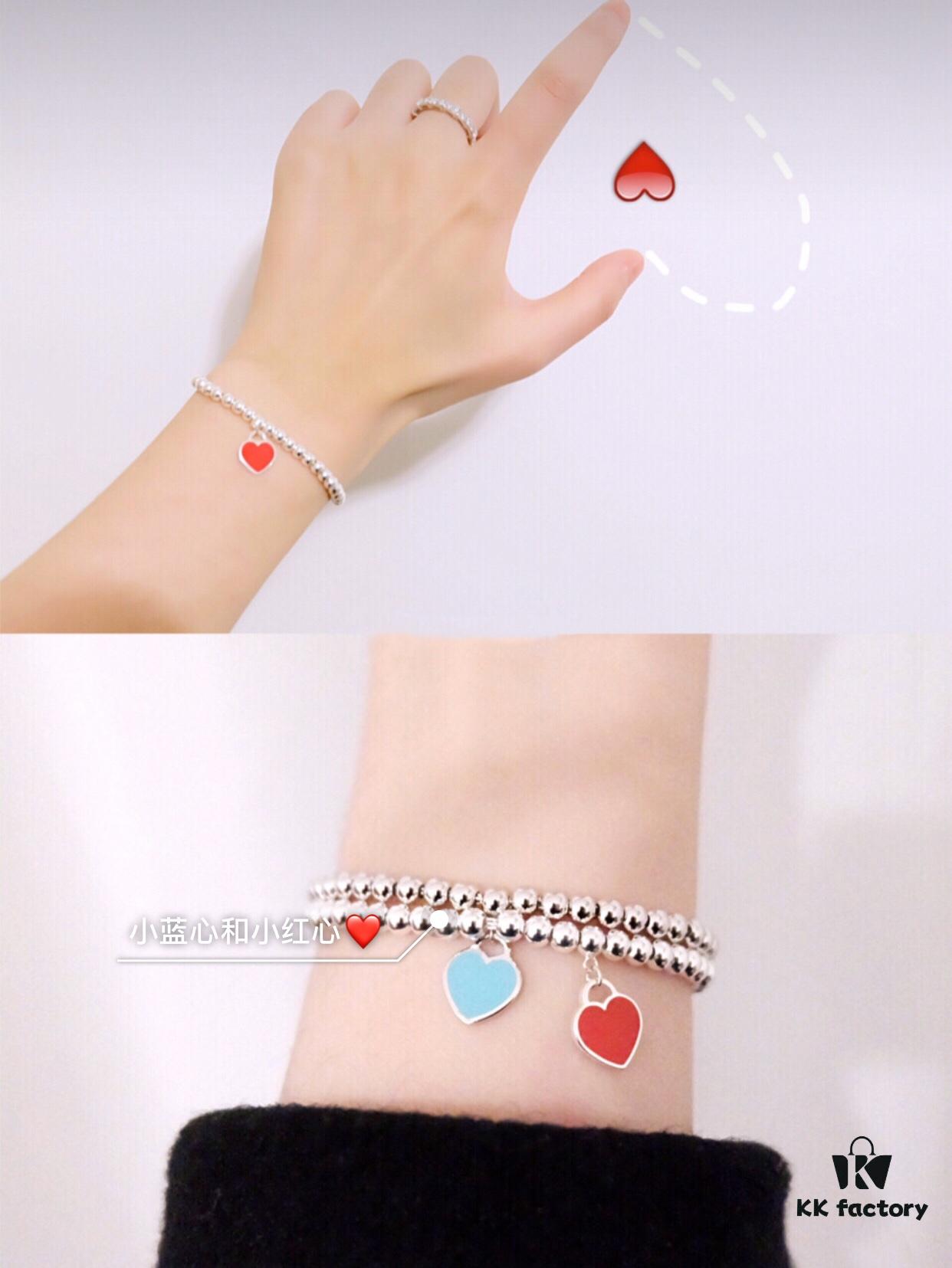Woman Wearing Tiffany Heart Bracelet