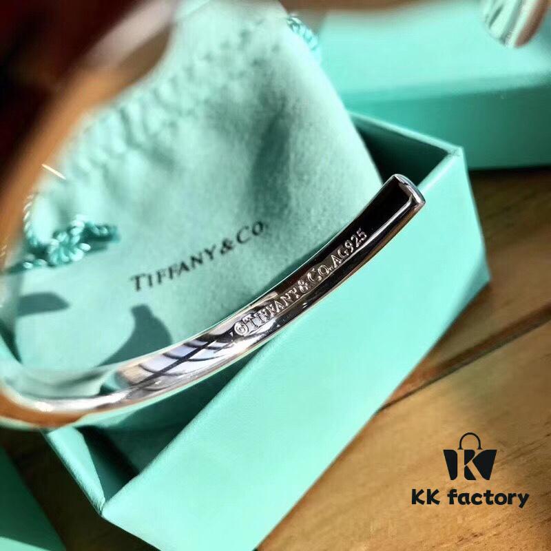 Tiffany & Co 1837 Collection 925 Sterling Silver Narrow Cuff Bracelet