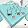 Tiffany & Co. Circle Double T Necklace, Each Color Perfectly Matched, Beautiful! Mini Style ❤️ In Love
