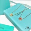 Tiffany & Co. Circle Double T Necklace, Each Color Perfectly Matched, Beautiful! Mini Style ❤️ In Love