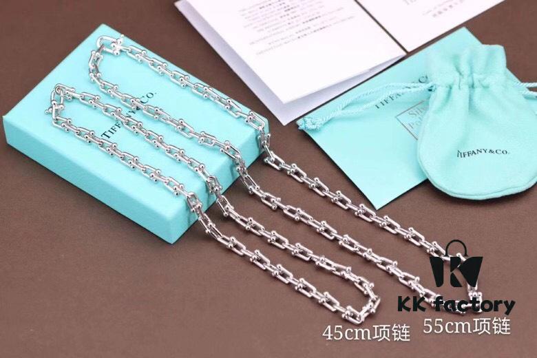 New Arrival 💗 Horseshoe U-Shaped Necklace and Bracelet Set in 925 Silver, Non-Fading! Tiffany & Co. Style Silver U-Clasp Couple Matching Set