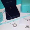 Tiffany Classic Heart Ring Cross Necklace, 925 Sterling Silver Elegant Plated High-End Women's Fashion Jewelry