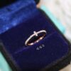 Tiffany & Co. T-Shape Full Diamond Ring in Rose Gold and White Gold