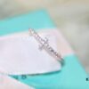 Tiffany & Co. T-Shape Full Diamond Ring in Rose Gold and White Gold
