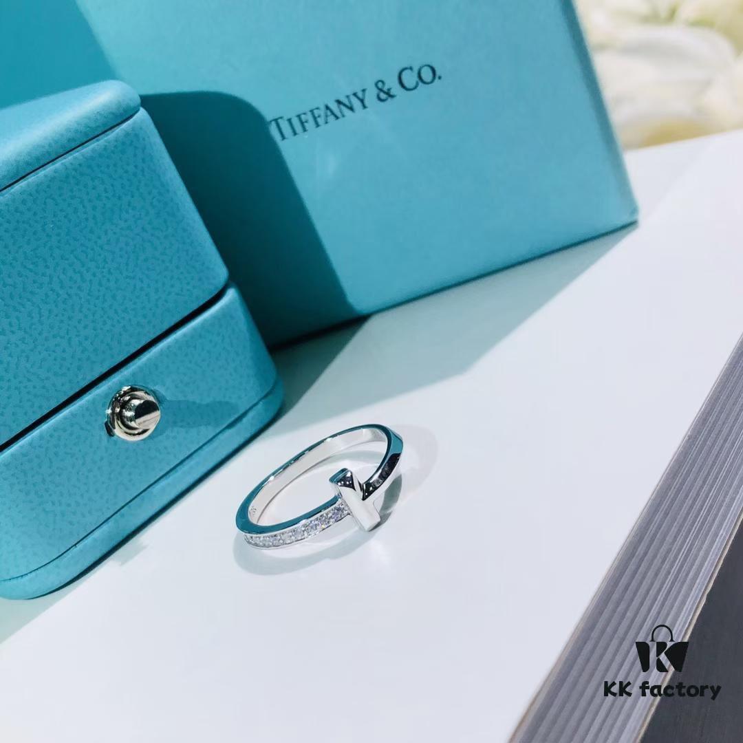 Slim Half-Diamond Ring 👼 This Year's Must-Have Bestseller – Tiffany T1 New Arrival, Premium 925 Sterling Silver Micro-Pave Craftsmanship in Rose Gold and White Gold