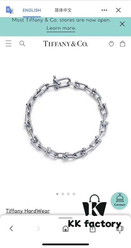Tiffany Silver U-Shaped Clasp Women's Bracelet, Sterling Silver