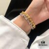 Smooth Bamboo Joint Bracelet - Tiffany-style Link Bracelet, Titanium Material with Vacuum Thick Electroplating in White Gold, Unisex Wear, HardWear Series Combining Elegance and Edginess