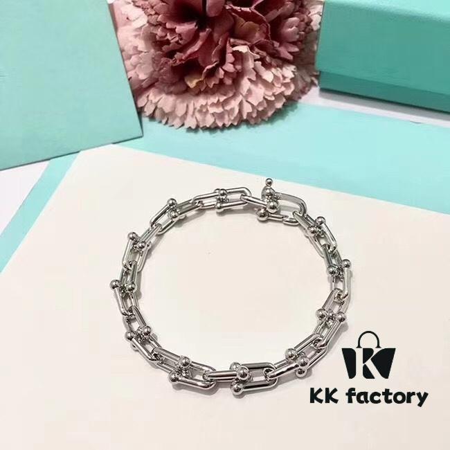 Tiffany Silver U-Shaped Clasp Women's Bracelet, Sterling Silver