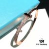 Tiffany 2020 T1 Collection Wide Half-Diamond Bracelet Exclusive Launch High-End Custom Goddess Style Elegant and Refined Design Exuding Subtle Confidence