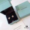 Tiffany & Co. Schlumberger Collection Cross Four-Diamond Stud Earrings, Minimalist and Versatile, Yellow Gold Tone, Premium S925 Sterling Silver Plated with 14K Gold, Dual-Tone Plating