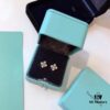 Tiffany & Co. Schlumberger Collection Cross Four-Diamond Stud Earrings, Minimalist and Versatile, Yellow Gold Tone, Premium S925 Sterling Silver Plated with 14K Gold, Dual-Tone Plating