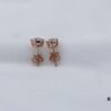 Moissanite Stud Earrings - Classic Six-Prong Design in Rose Gold