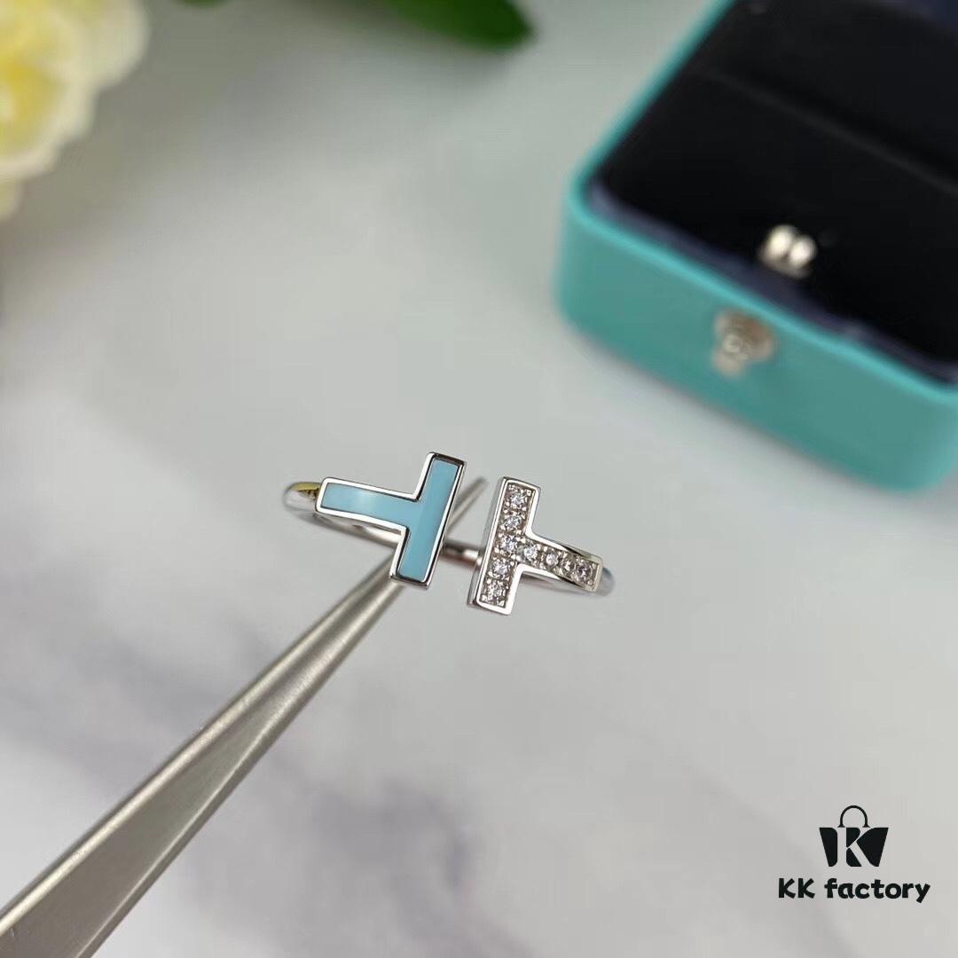 Tiffany Mother-of-Pearl Double T Ring