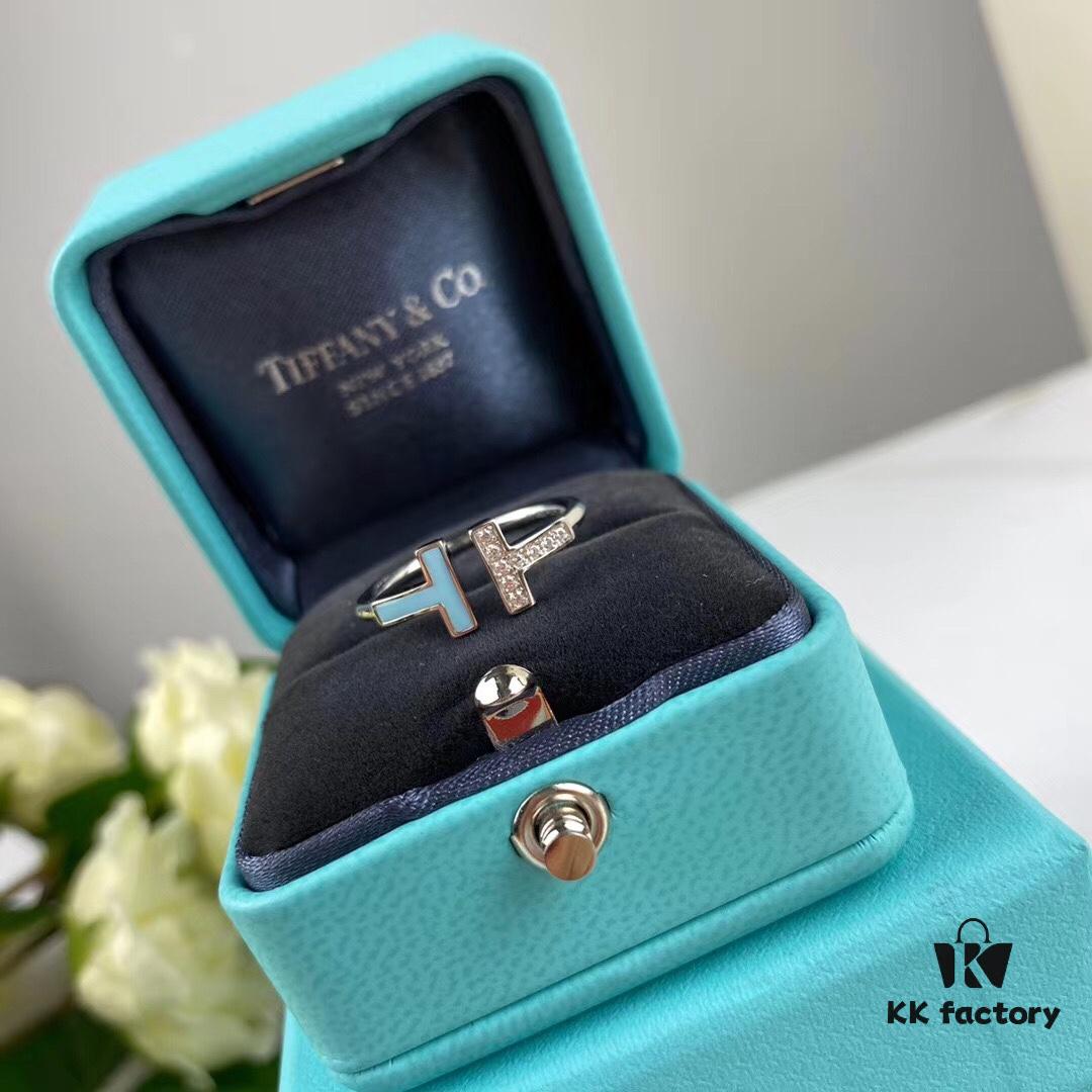 Tiffany Mother-of-Pearl Double T Ring