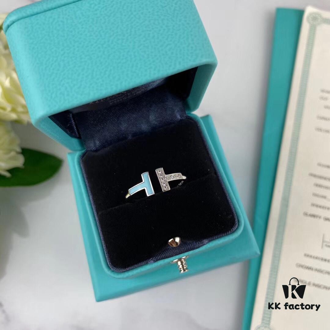 Tiffany Mother-of-Pearl Double T Ring