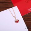 Qilin YU YI (Ruyi) Peace Lock Necklace - Exquisite 925 Silver Plated with Thick Rose Gold