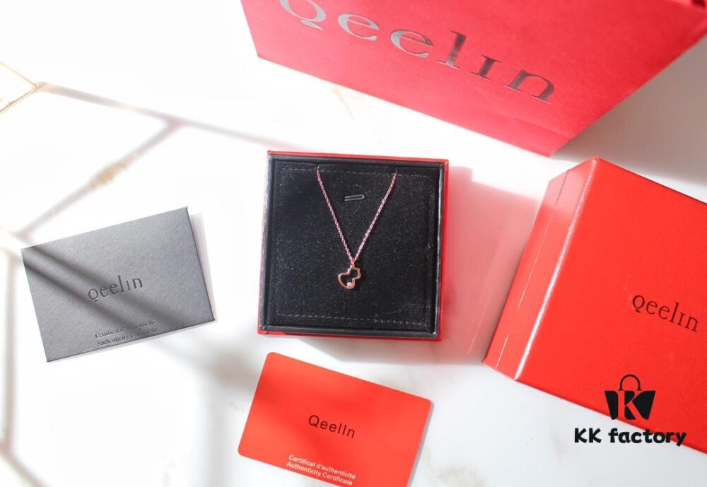 Qeelin WuLou Rose Gold Small Gourd 925 Sterling Silver 18K Gold Plated