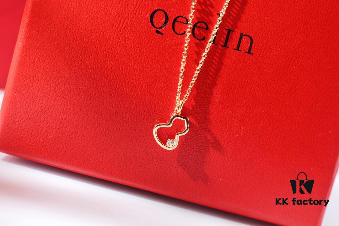 Qeelin WuLou Rose Gold Small Gourd 925 Sterling Silver 18K Gold Plated