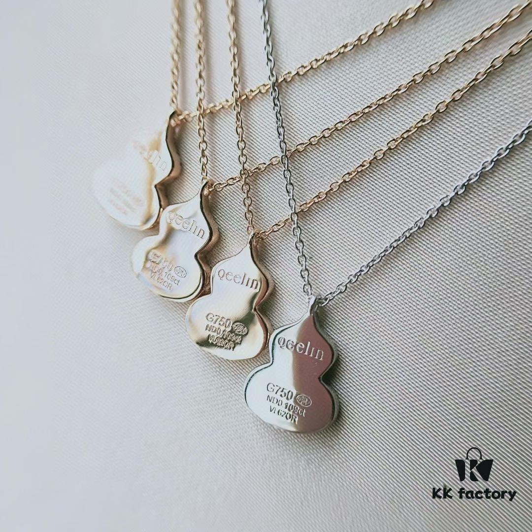 Mini Gourd 'Fu Lu' Bracelet and Necklace – Red, Green, Black, White Natural Stone Collection