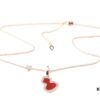 Official Counter Synchronized Luxury Qeelin Jewelry Gourd Necklace, Celebrity Style, Symbolizing Fortune and Prosperity, High-End Custom S925 Silver with Rose Gold Plating, Premium Texture, 45cm Adjustable Chain, Rose Gold, Extremely Stylish and Versatile