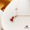 S925 Silver Plated with K Gold [Kylin Bestseller] Qeeline Kylin Large Gourd Red Agate Necklace