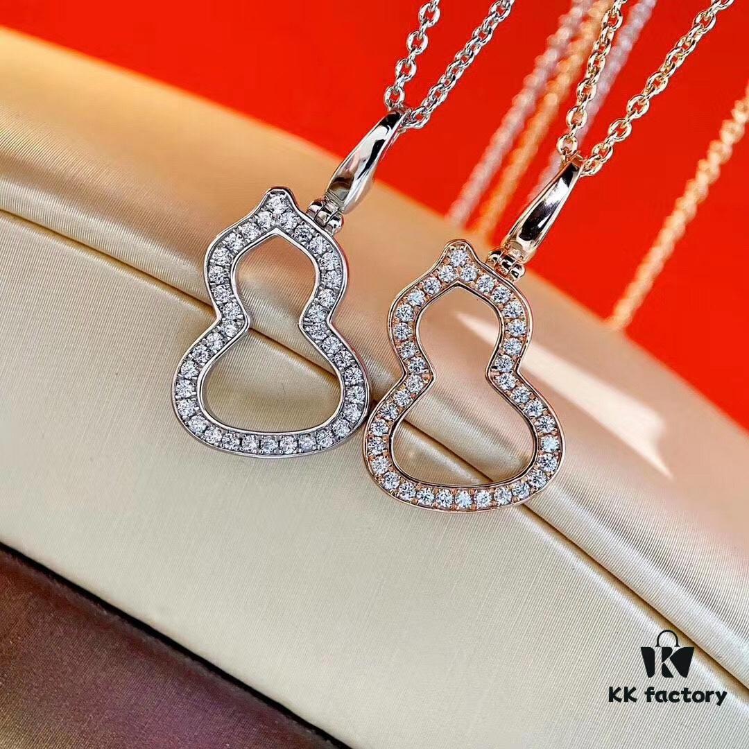 Qeelin Gourd Necklace – Exquisite 925 Sterling Silver with Rose Gold and White Gold Plating, Symbolizing Blessings, Prosperity, Health, Longevity, and Auspiciousness