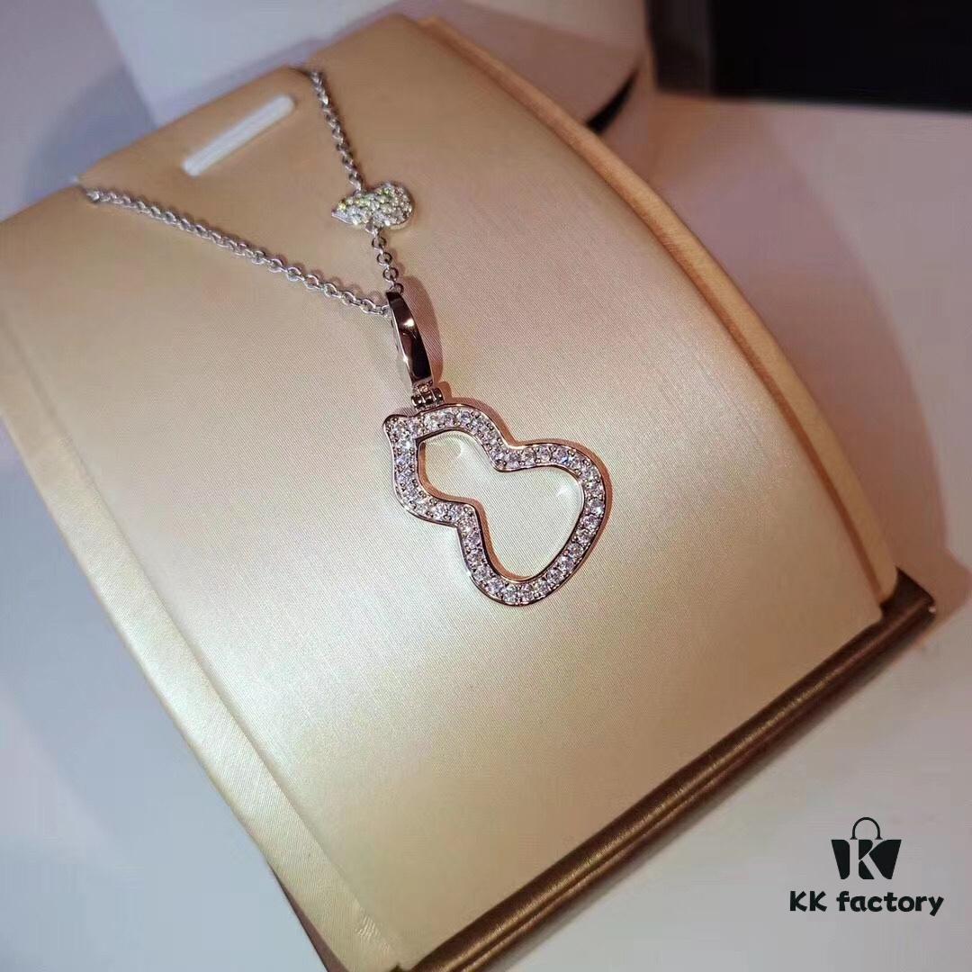 Qeelin Gourd Necklace – Exquisite 925 Sterling Silver with Rose Gold and White Gold Plating, Symbolizing Blessings, Prosperity, Health, Longevity, and Auspiciousness