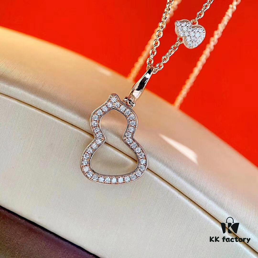 Qeelin Gourd Necklace – Exquisite 925 Sterling Silver with Rose Gold and White Gold Plating, Symbolizing Blessings, Prosperity, Health, Longevity, and Auspiciousness