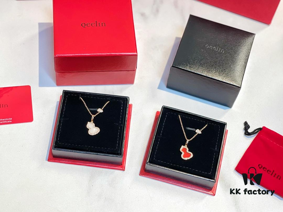 ❗️New Arrival Bestseller❗️ ☀️ Qeelin Original Full Diamond Double Gourd Necklace with Complete Authentic Packaging