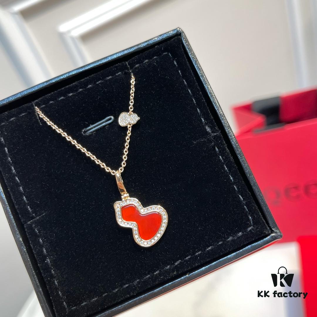 ❗️New Arrival Bestseller❗️ ☀️ Qeelin Original Full Diamond Double Gourd Necklace with Complete Authentic Packaging