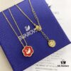 2 pcs Original Design SWAROVSKI 2021 New Year Flower of Fortune Necklace - Chinese New Year Red Limited Edition in Collaboration with The Palace Museum
