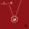 2 pcs Original Design SWAROVSKI 2021 New Year Flower of Fortune Necklace - Chinese New Year Red Limited Edition in Collaboration with The Palace Museum