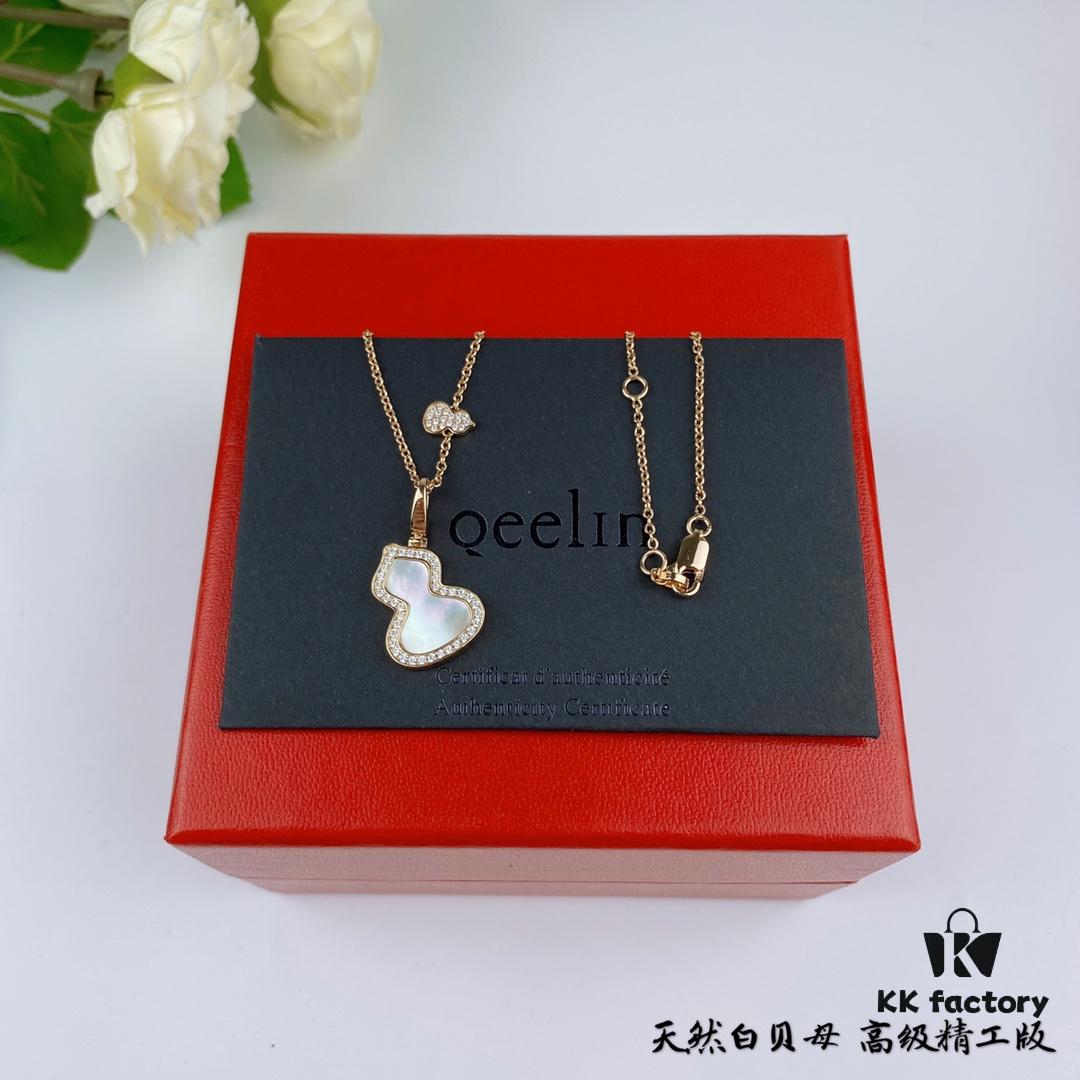 Kirin Gourd Necklace, Stylish and Versatile with Thick Gold Plating, Real Gold Look, Eight-Heart Eight-Arrow High-Carbon Diamond, Small and Exquisite