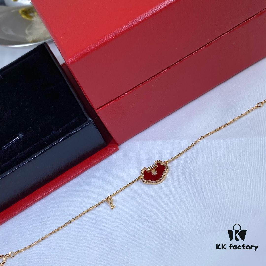 New Arrival V Gold Plated Mimi Gold Large Kylin Ruyi Lock Bracelet, Fashion Meets Tradition, Unique and Eye-Catching Design