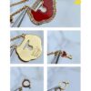 New Arrival V Gold Plated Mi Gold Large Qilin Ruyi Lock Necklace, Fashion Meets Tradition, Unique and Eye-Catching Design