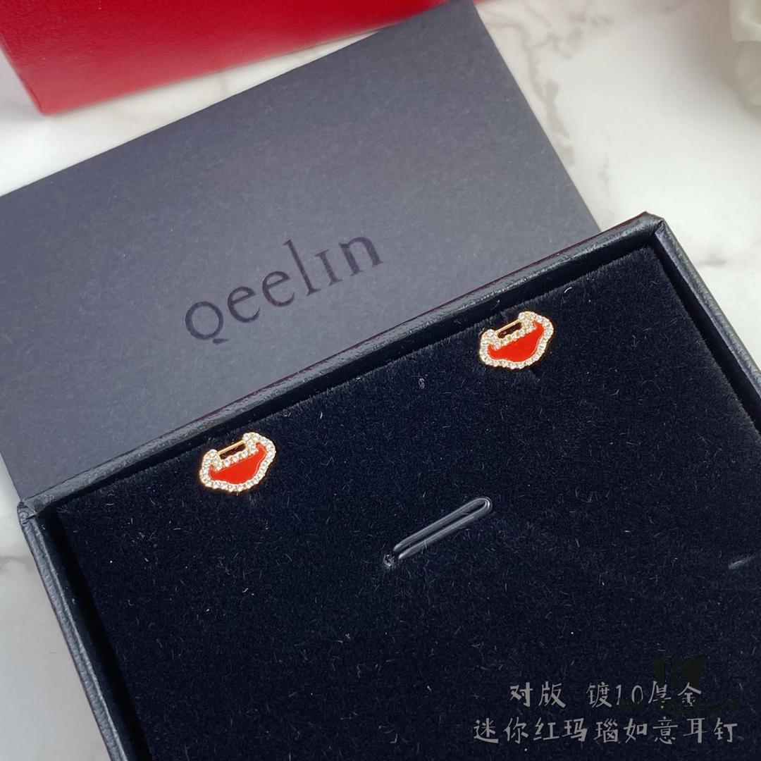 V Gold Plated Mimi Gold ✨ Mini Kirin Ruyi Stud Earrings ✨ A Unique Blend of Fashion and Tradition, Handcrafted with Micro-Paved High-Carbon Brilliant Cut Diamonds, Durable Thick Gold Plating for Excellent Color Retention