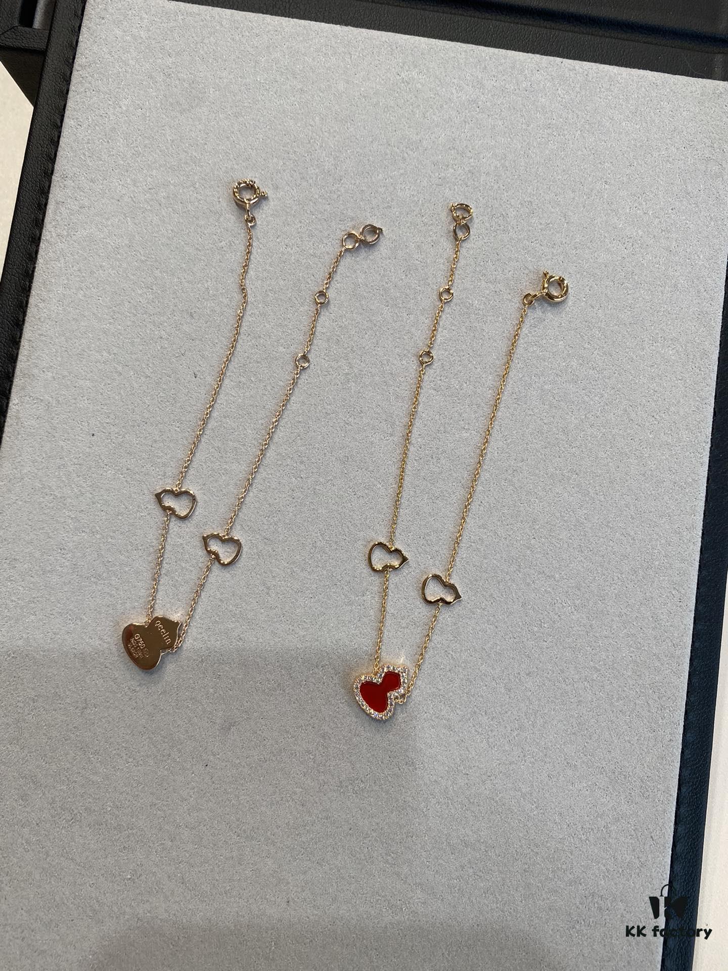 Gourd Pendant for Wealth and Good Fortune, Full V-Gold Plating with Upgraded 0.5 Micron Thick Gold and Palladium, Rose Gold Tone, Natural Stones Including Deep-Sea White Mother-of-Pearl, Red Carnelian, Black Onyx, Green Jade, Bracelet Size 15-18.5cm