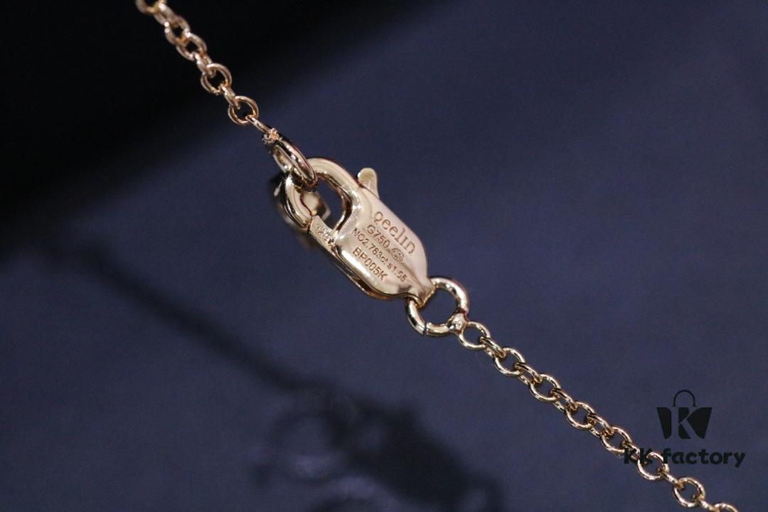 Large Red Agate Gourd Necklace in V-Gold Plated 18K Thick Gold