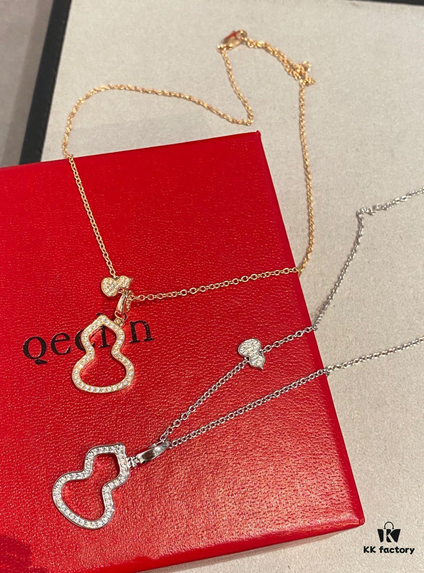 Kirin New Hollowed Gourd Necklace, Medium Size, Wulu Series Symbolizing Good Fortune and Positive Energy