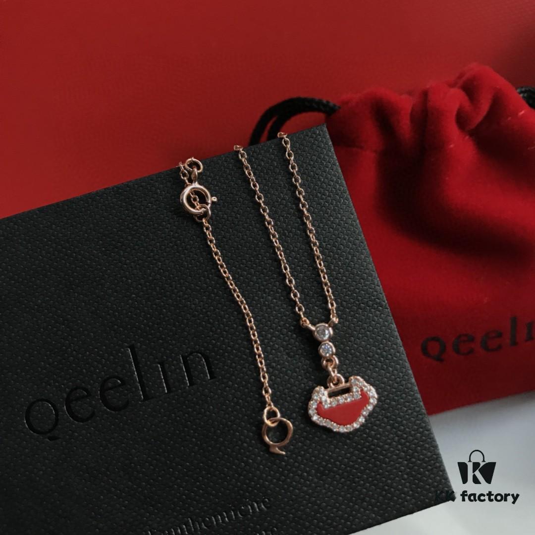 Kirin Gourd Set: Necklace, Bracelet, and Stud Earrings