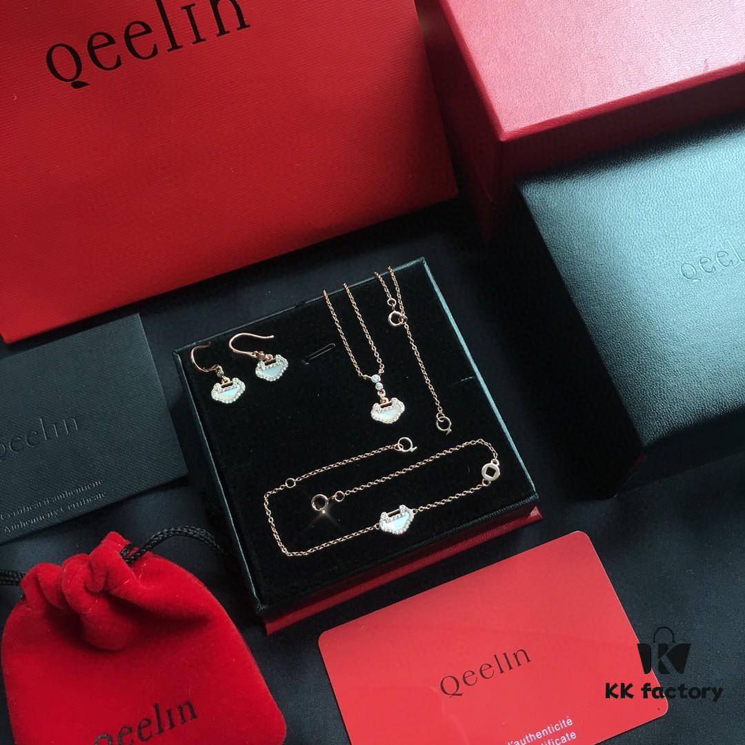 Kirin Gourd Set: Necklace, Bracelet, and Stud Earrings Available