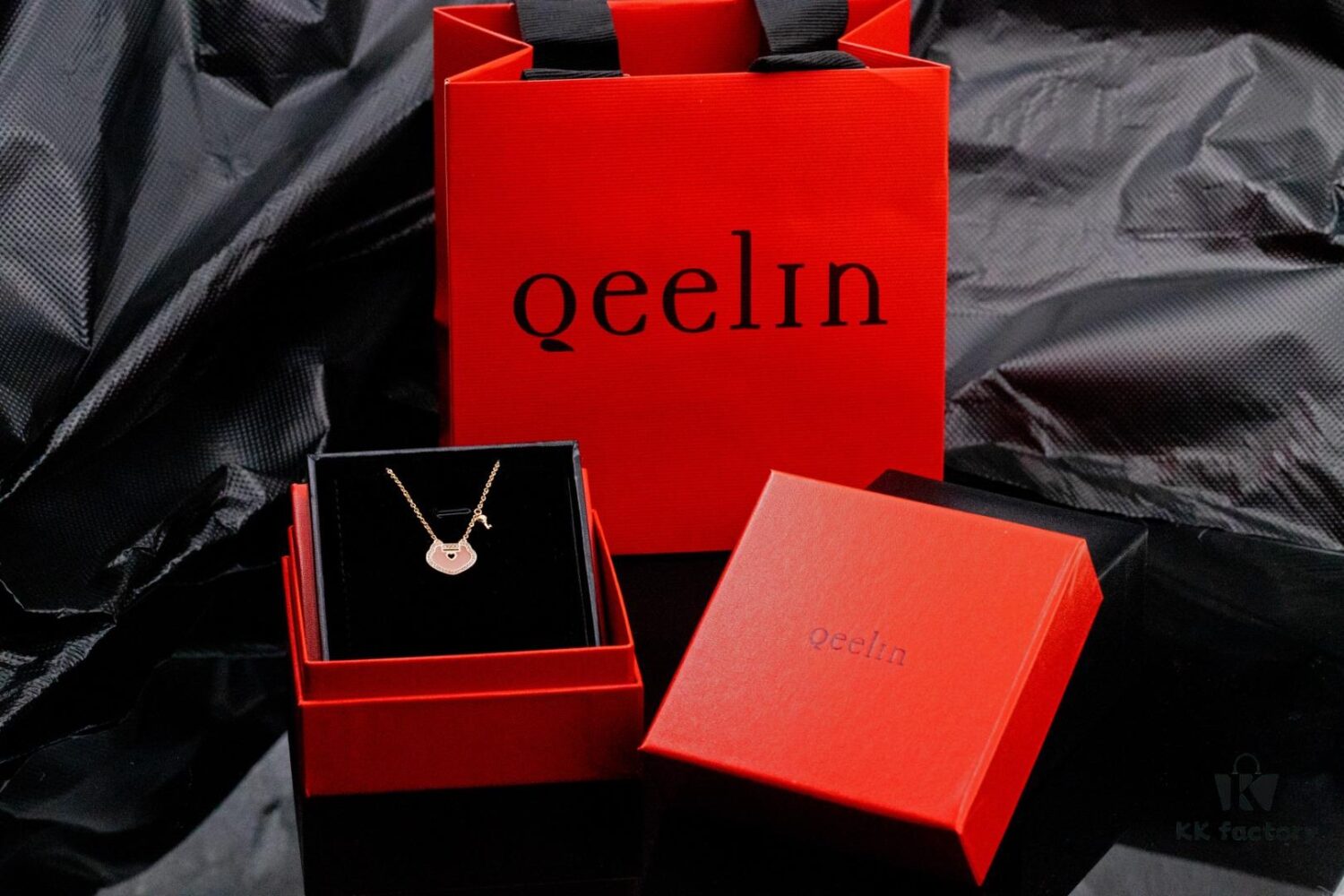 Kirin Qixi Little Pink Lock Necklace