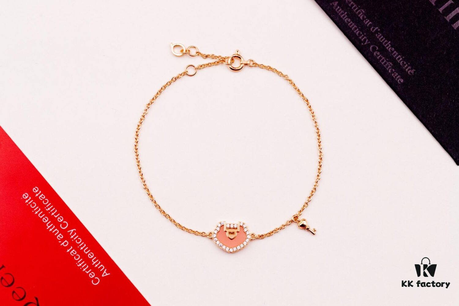 Kirin Qixi Little Pink Lock Bracelet