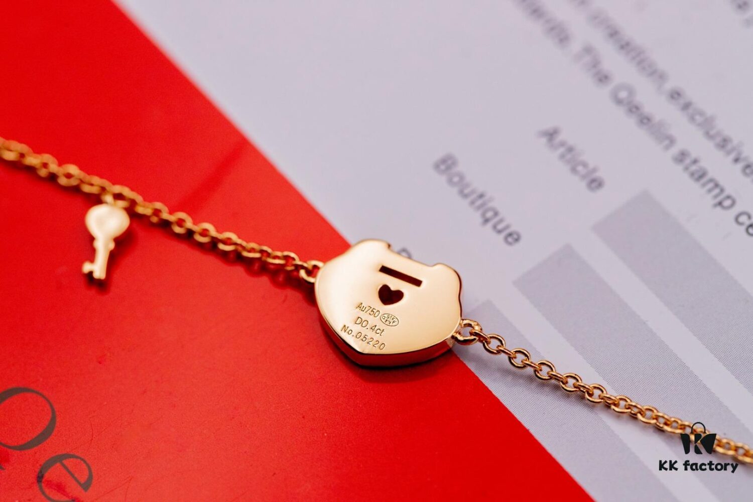 Kirin Qixi Little Pink Lock Bracelet